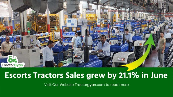 Escorts Tractors Volumes grew by 21.1 percent in June,  MoM Volume up by 64.6% image